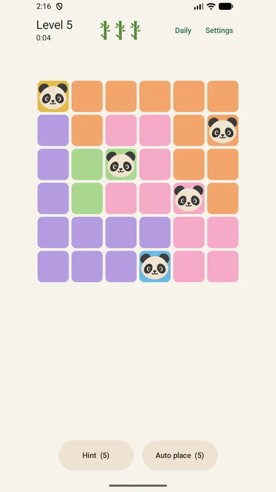 A 6x6 puzzle